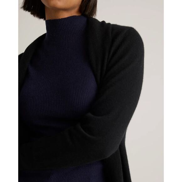 Quince Mongolian Cashmere Duster Cardigan Sweater Black Size M NWT Luxury - Picture 5 of 12